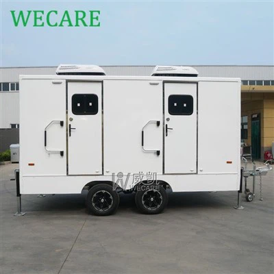 Meerdere hokjes mobiele luxe toiletwagen